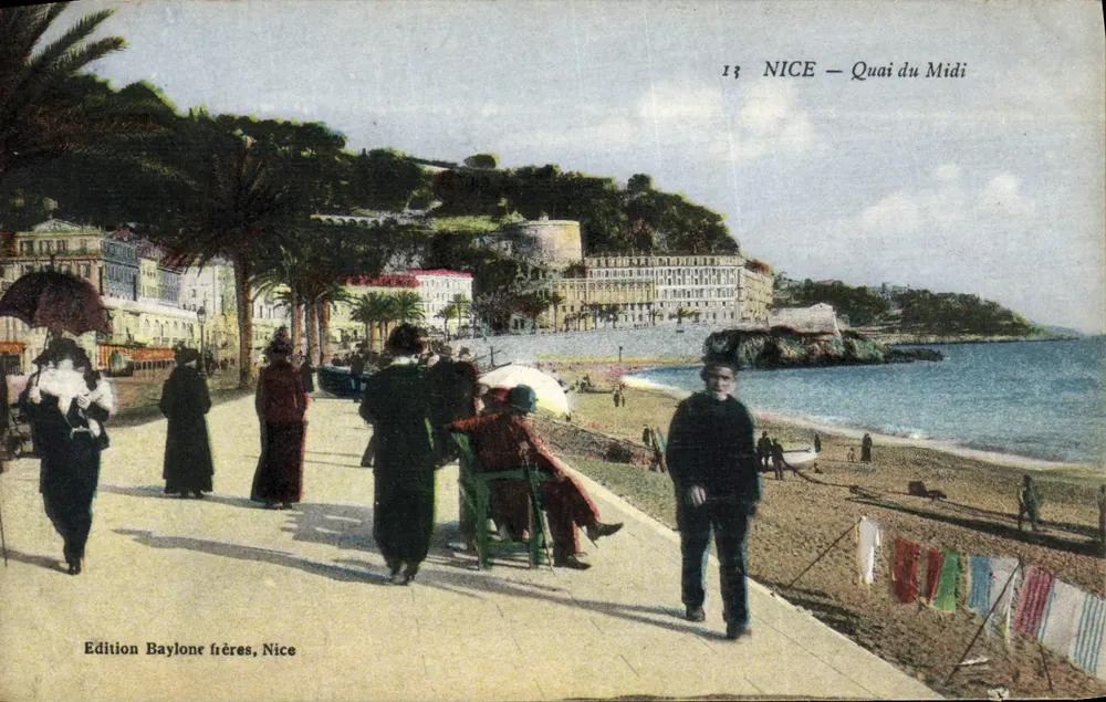 Nice — Quai du Midi — Edition Baylone frères, Nice, n°13 - Frente