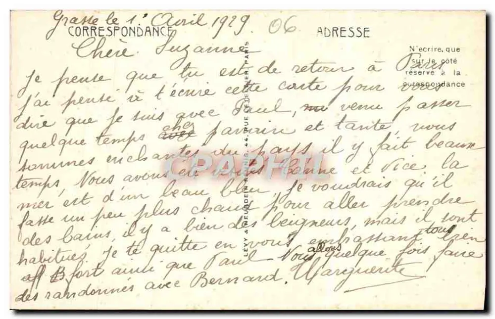 CANNES — Allgemeiner Blick vom Mont Chevalier — LL - Rückseite