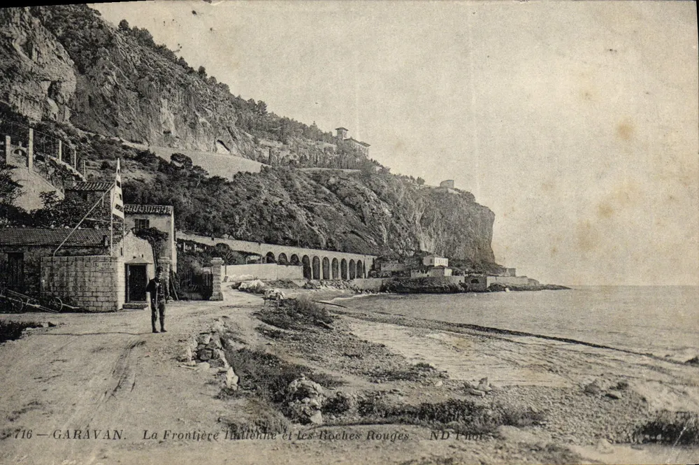 Garavan — Die italienische Grenze und die Roten Felsen — ND Fot. - Vorderseite