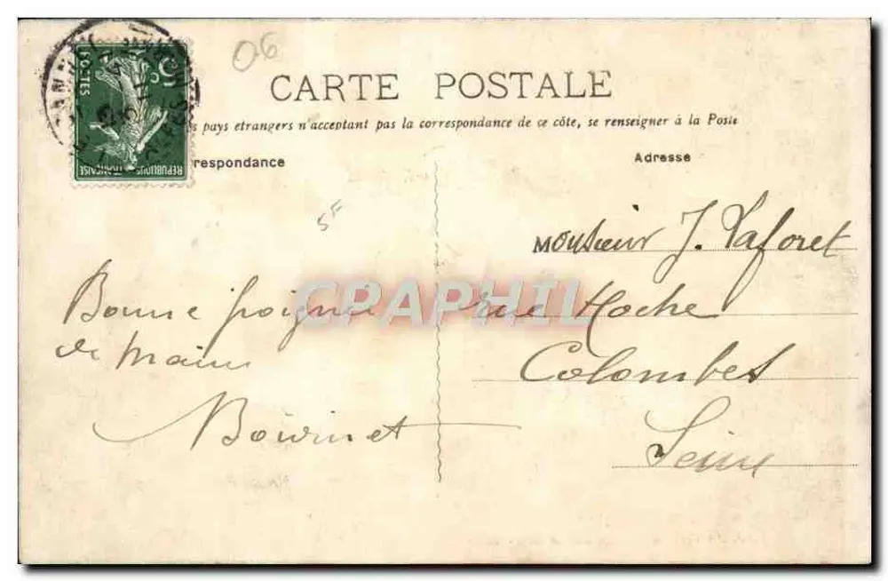 CAP D'ANTIBES — Vista sobre o Golfe Juan — Agência do Petit Nicolas - Verso