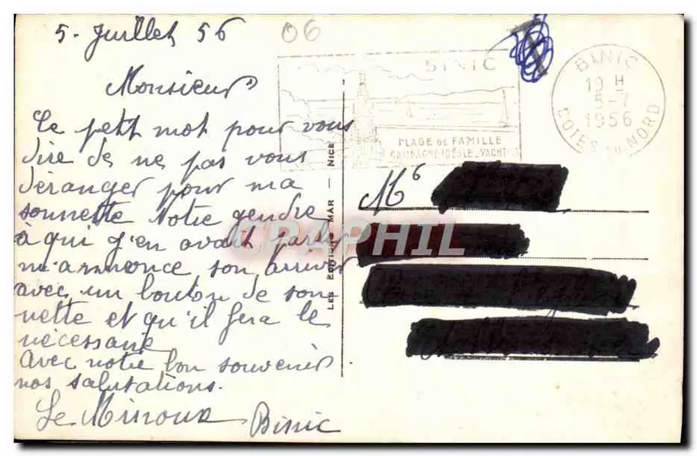 Cannes — Vista geral — Editor C. MARÉLON, n° 120 - Verso