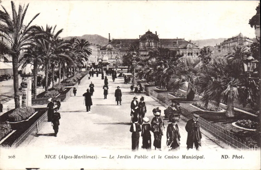 NICE (Alpes-Maritimes) — Der Öffentliche Garten und das Kommunale Casino — ND. Phot. n°208 - Vorderseite