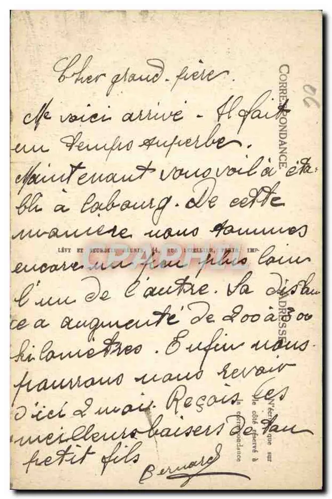 Cannes — Ansicht von La Croisette und Mont-Chevalier — LL - Rückseite