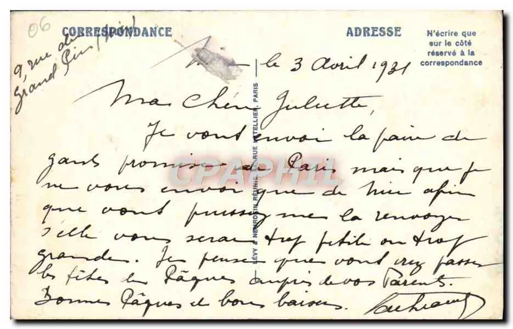 Nice — Jardim Albert 1º — Edição LL, n°40 - Verso