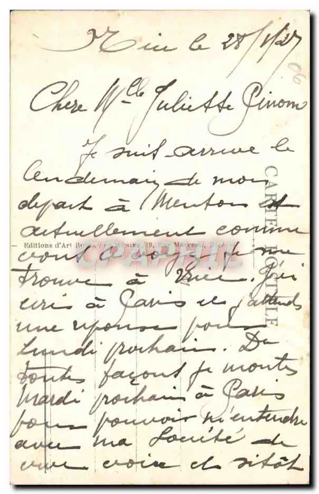 Nizza — Algemene uitzicht genomen vanaf het Kasteel — RM, n°19 - Achterkant