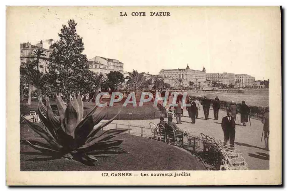 Cannes — Los nuevos jardines — Craphil, n°172 - Anverso