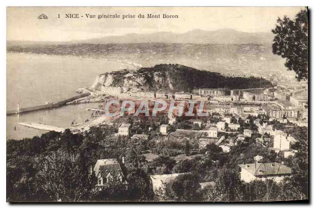 NICE - Vista general tomada desde el Mont Boron — C. C. Alacienne des Arts Composites, n°1 - Anverso