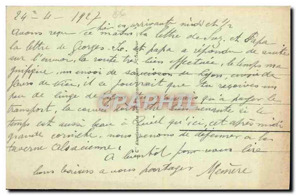 NICE - Vista general tomada desde el Mont Boron — C. C. Alacienne des Arts Composites, n°1 - Reverso