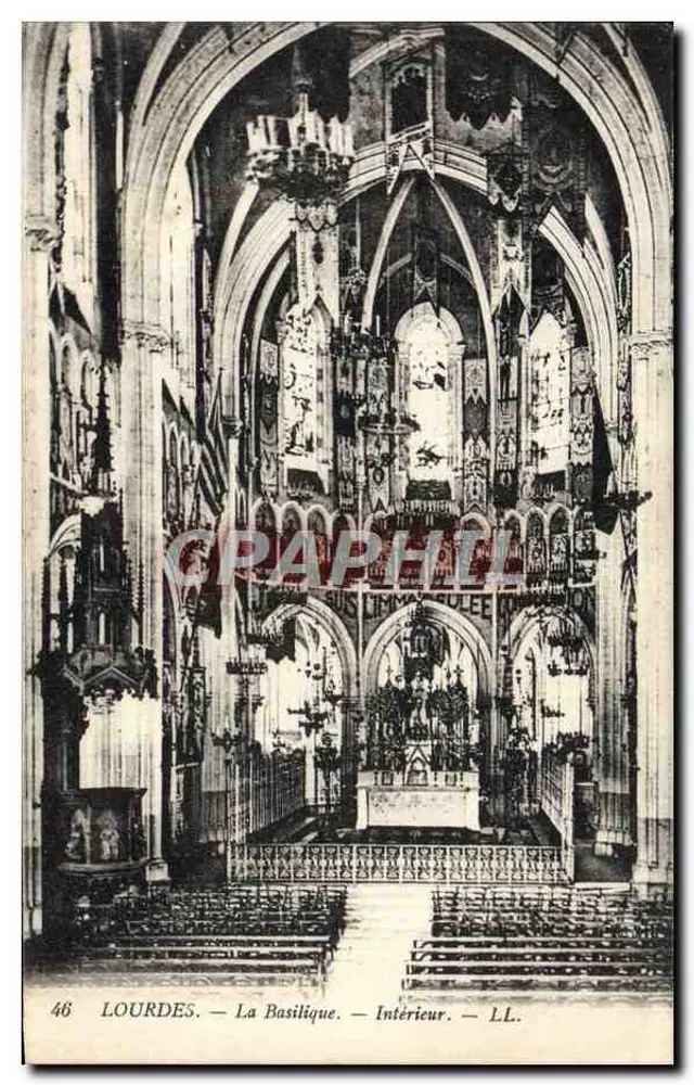 LOURDES — A Basílica — Interior — LL. — n° 46 - Frente
