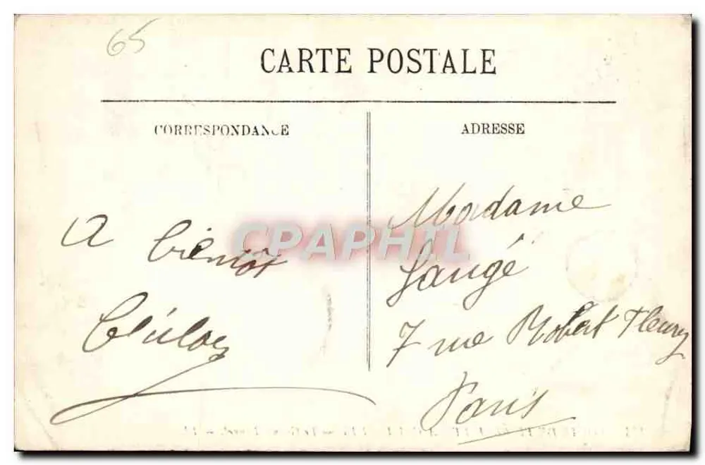 Rodovia de Pierrefitte para Cauterets — O Grande Túnel — LL. - Verso