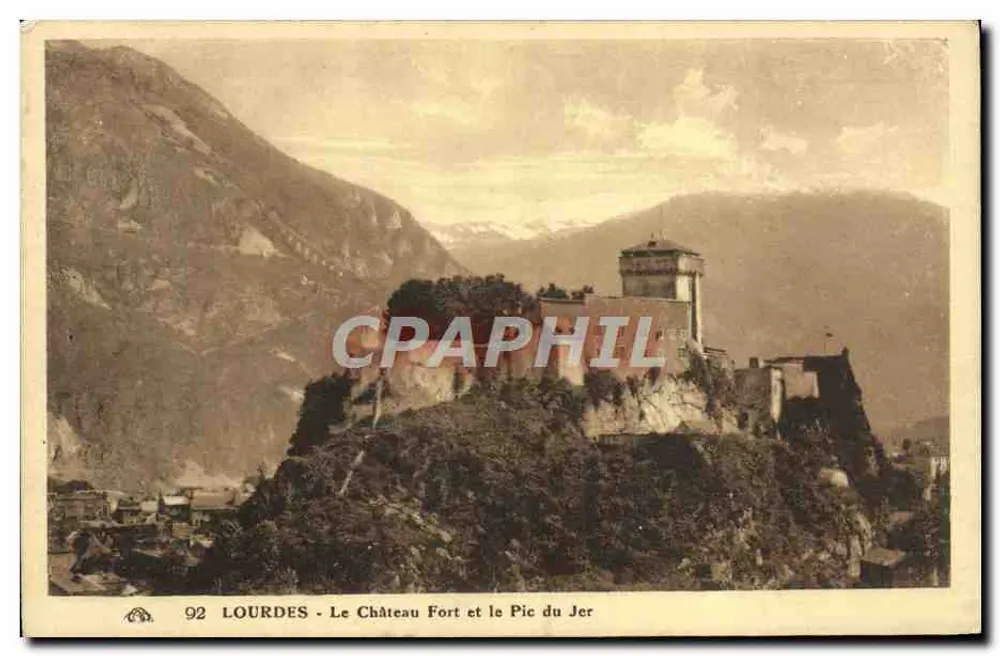 Lourdes - Der befestigte Schloss und der Pic du Jer — n°92 - Vorderseite