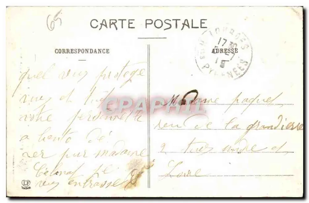 A Virgem Coroada - Les Hautes-Pyrénées - Phototype Labichot, Toulouse - Verso