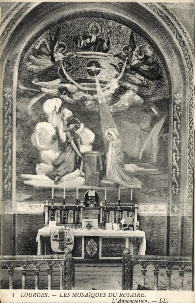 Lourdes — Die Mosaiken des Rosenkranzes. Die Verkündigung — LL. - Vorderseite