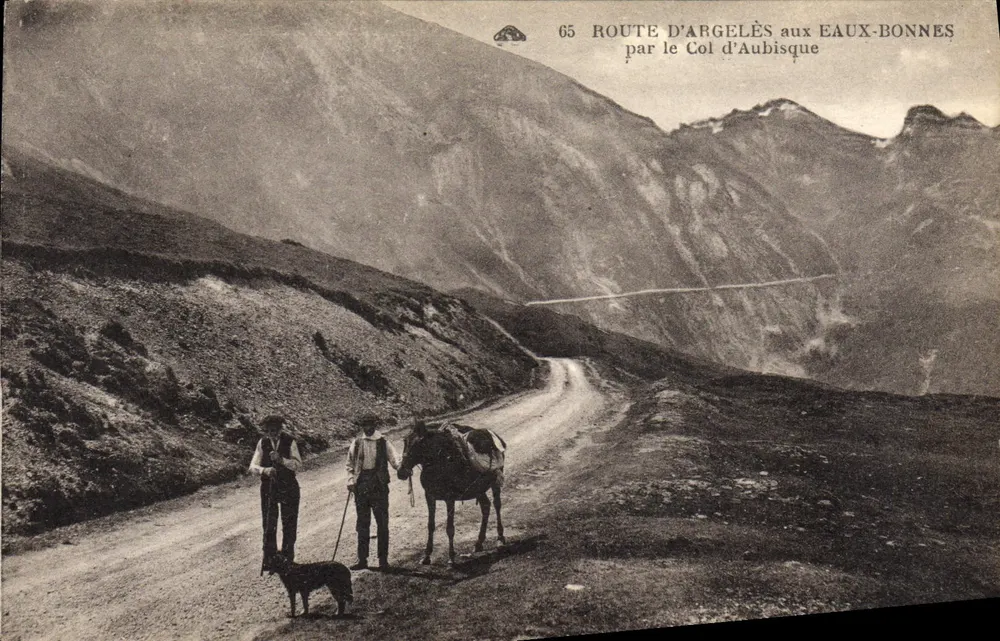Route von Argelès nach Eaux-Bonnes über den Aubisque-Pass — Antike Ansichtskarte n°65 - Vorderseite