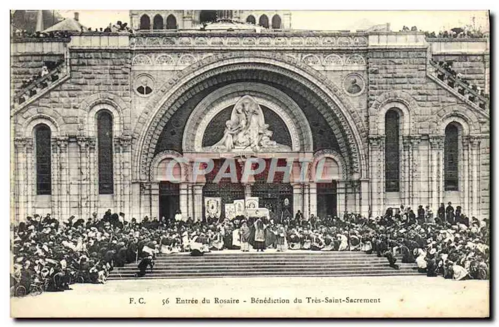 Eingang zum Rosenkranz — Segnung des Allerheiligsten Sakraments — F.C. n°56 - Vorderseite