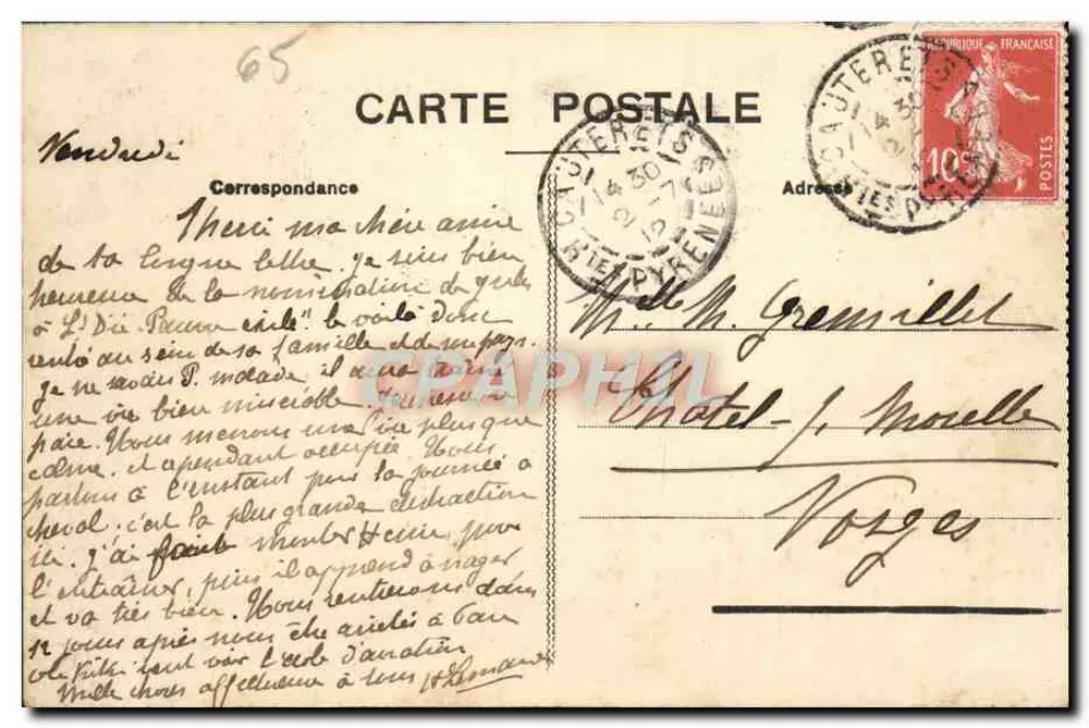 Le Péguère, von der Königin Hortense aus gesehen — Die Pyrenäen - Rückseite