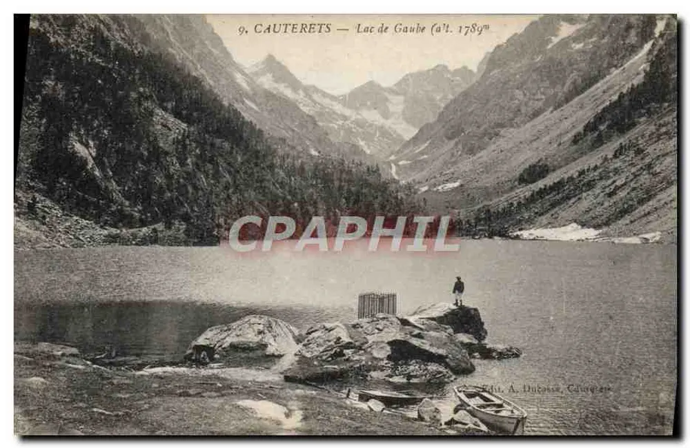 Cauterets — Lago de Gaube (alt. 1789m) — Ed. A. Dugasse, Châtelar - Frente