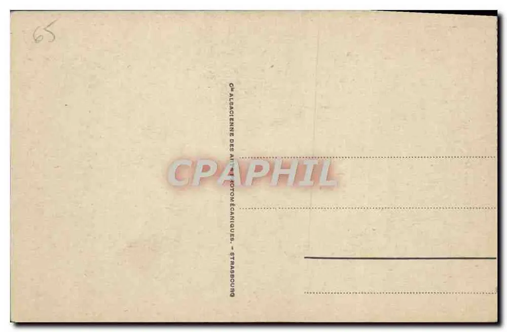 Cauterets - O Ponte d'Espagne — editor Châlaisienne des Arts Photographiques, Strasbourg, n° 61 - Verso