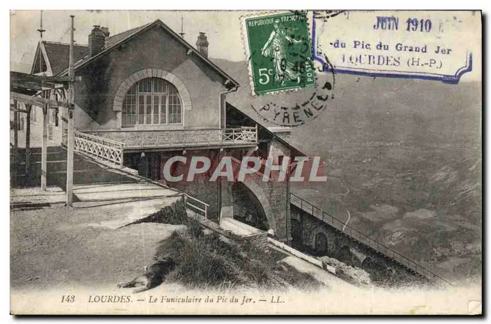 Lourdes — O Funicular do Pic du Jer — LL. n°143 - Frente