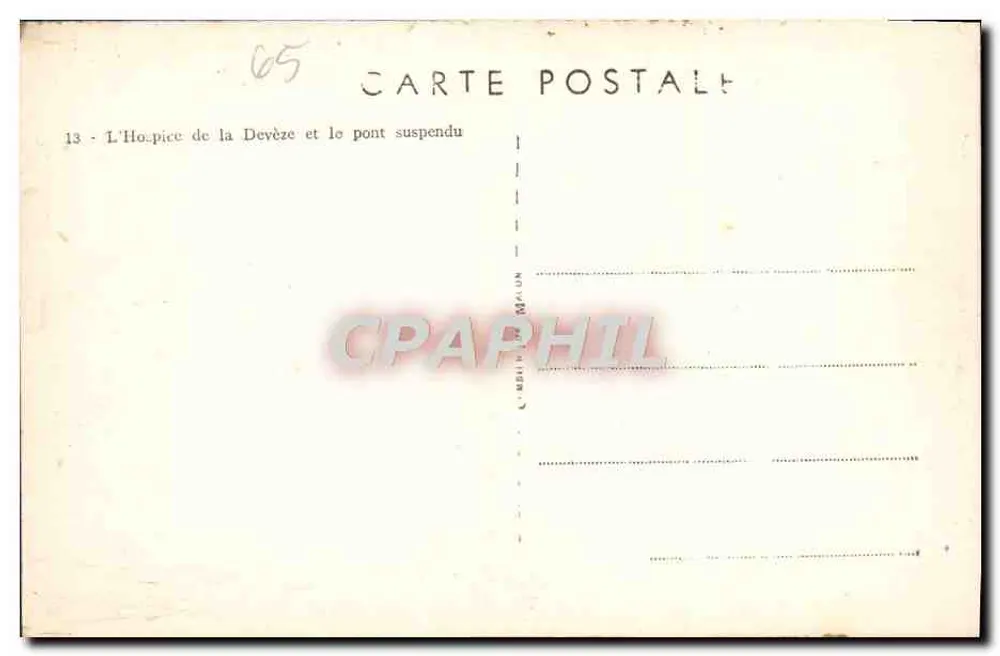 Das Hospiz von La Devèze und die Hängebrücke — Cim, Verlag - Rückseite