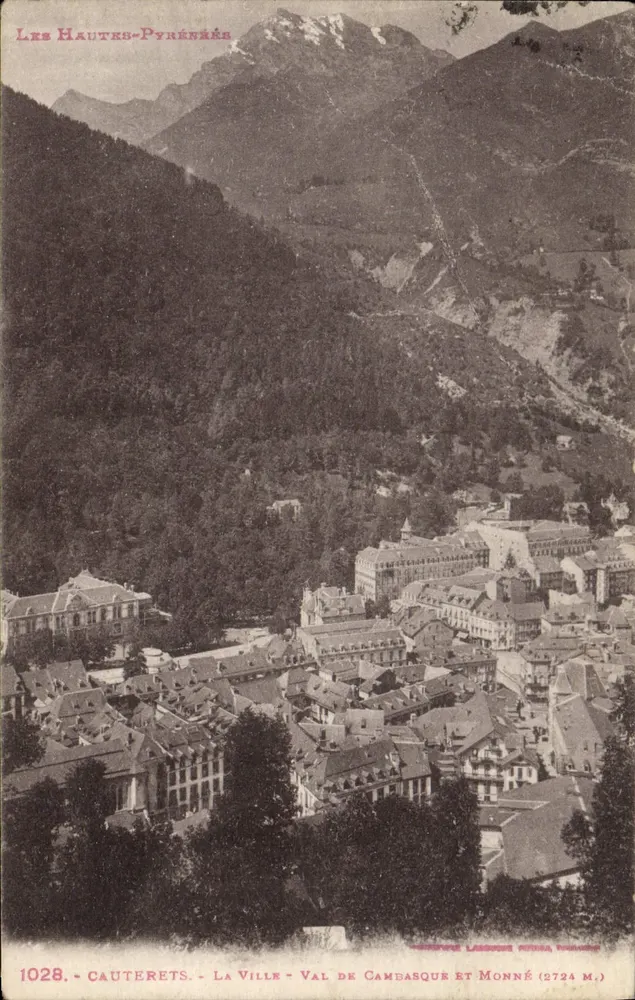 Cauterets — Die Stadt — Val de Camasque und Monné (2724 m.) — Verlag Lassagne, n° 1028 - Vorderseite