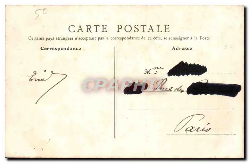 Cherbourg — Die Strand und das Casino — B. F. Paris, n°60 - Rückseite