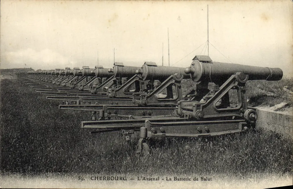 Cherbourg — Das Arsenal — Die Salut-Batterie — Unbekannter Verlag, Nr. 39 - Vorderseite