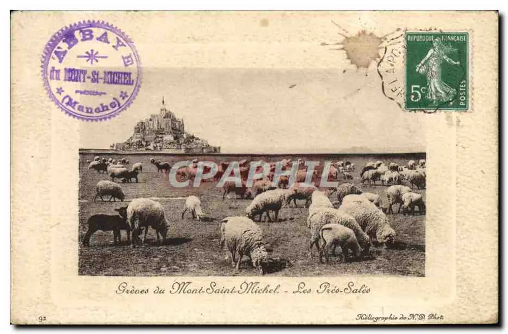 Strände des Mont-Saint-Michel — Les Rîos-Salés — Héliographie de N.D. Photo - Vorderseite