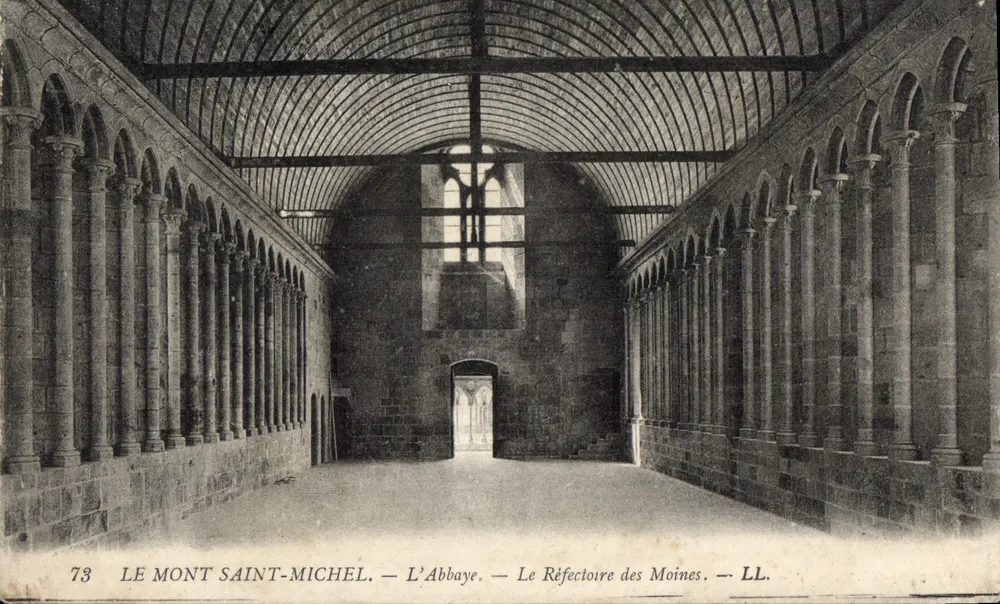 Mont Saint-Michel — Die Abtei — Das Refektorium der Mönche — LL. — Nr. 73 - Vorderseite