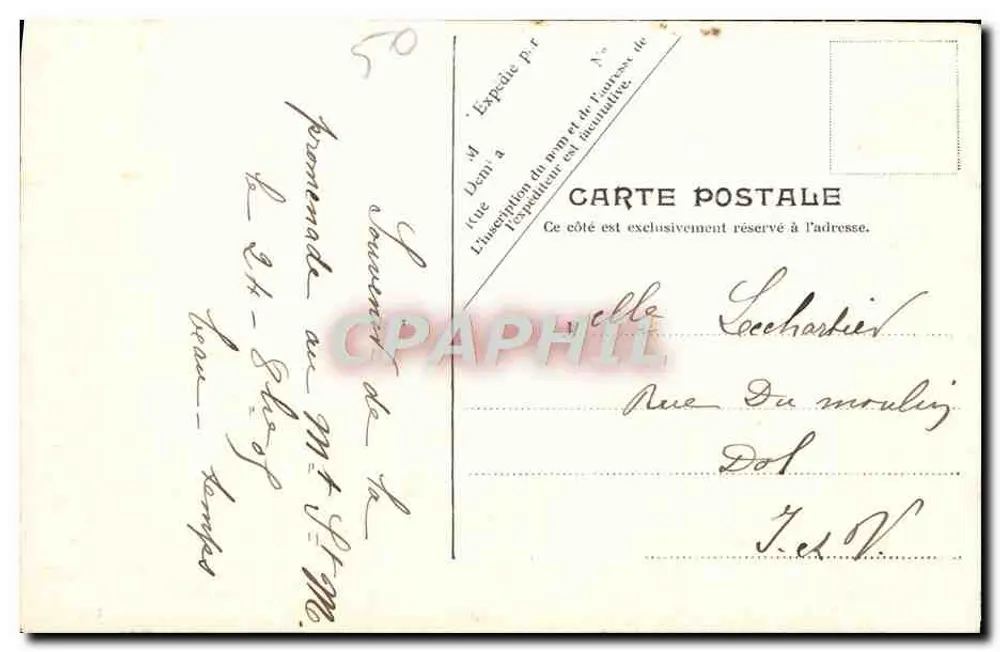 Mont-Saint-Michel — Intérieur de l'église XIXe et XVe siècle — V.P. Paris No. 15 - Verso