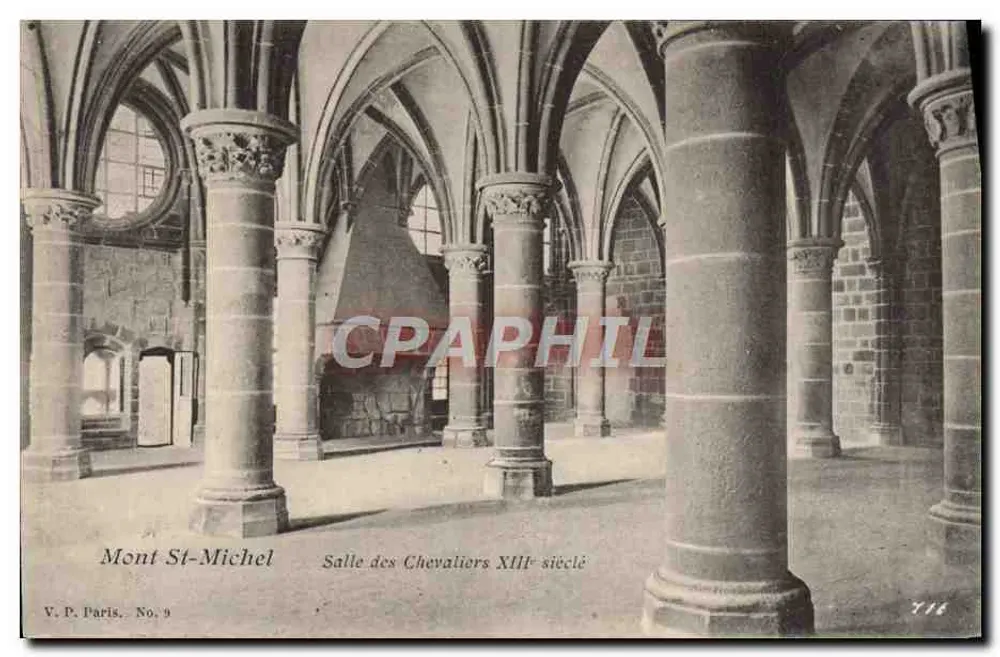 Mont St-Michel — Saal der Ritter 13. Jahrhundert — V. P. Paris, Nr. 9 - Vorderseite