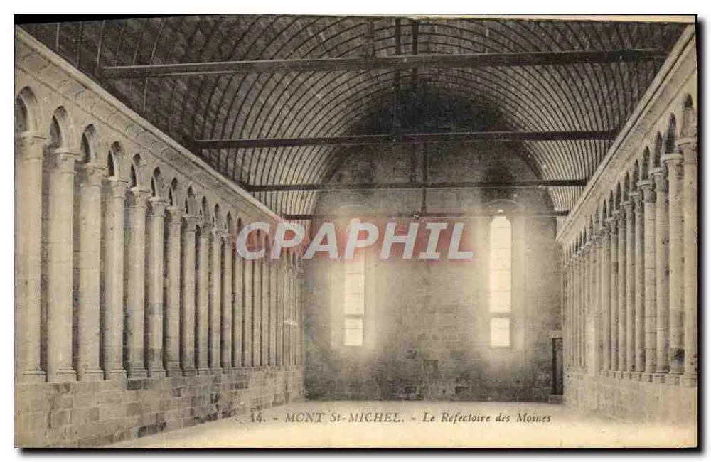 Mont-Saint-Michel — Das Refektorium der Mönche — G. Arnaud, Nantes - Vorderseite