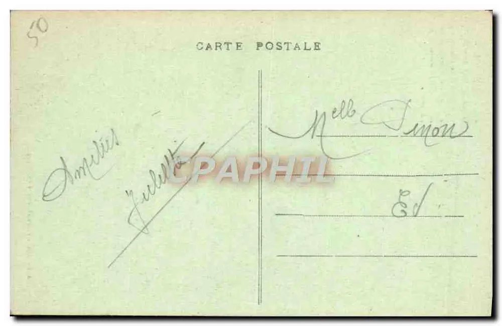Cherbourg — Estátua de Napoleão I — A. Becquemin-Roupsard, editor em Cherbourg - Verso