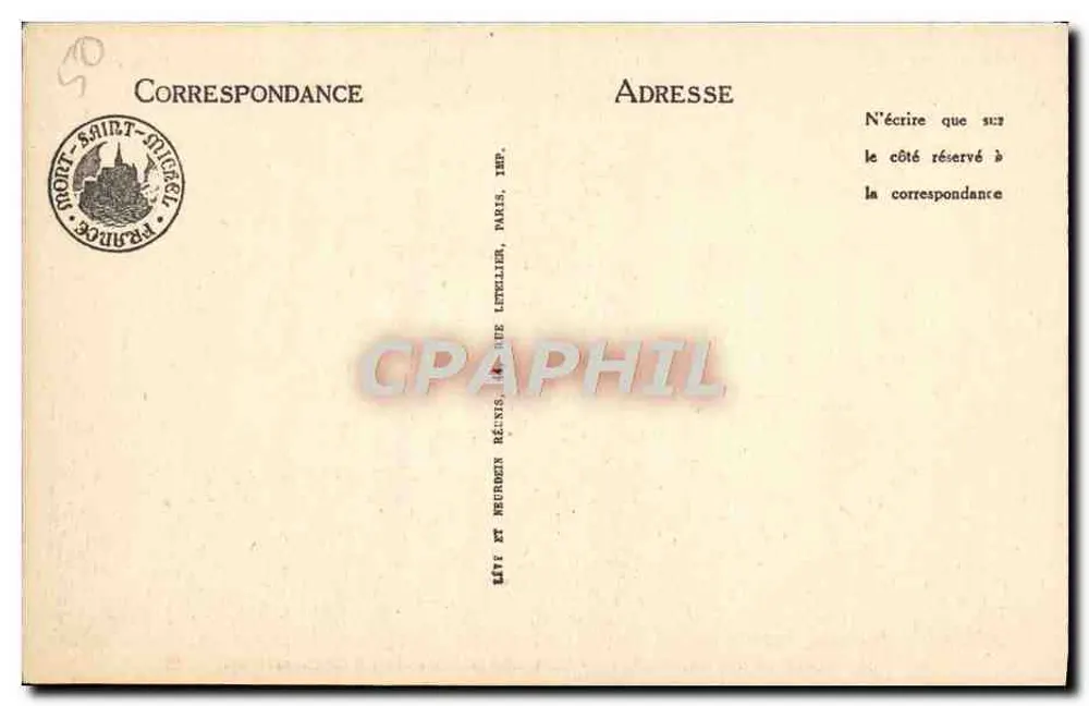 Mont-Saint-Michel — Die Mauern und die Abtei — LL - Rückseite