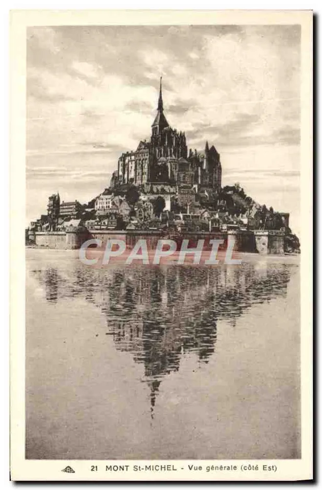 Mont Saint-Michel — Ogólny widok z południowego wschodu — n°21 - Awers