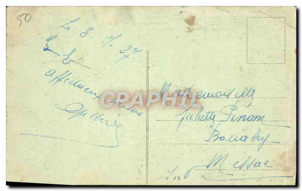 Mont-Saint-Michel — Aufnahme aus dem Flugzeug im Jahr 1913 — J.P. - 440 - Sonderausgabe in der Abtei - Rückseite
