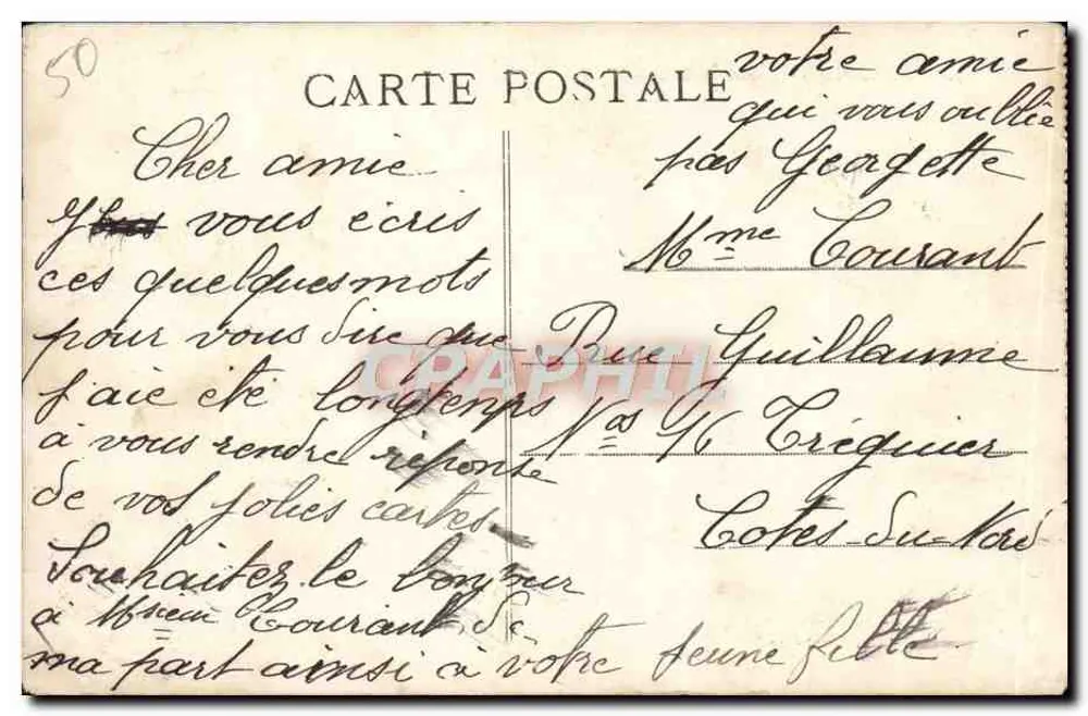 Cherbourg — Praça da República — Collection Mercier, Cherbourg - Verso
