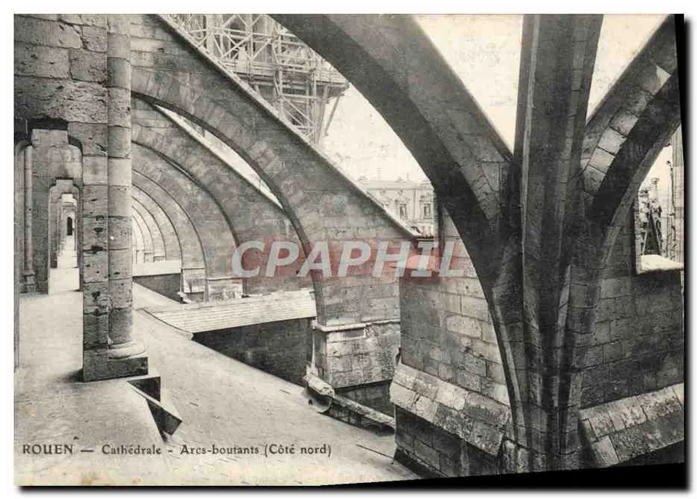 Rouen — Catedral — Arcos de Contraventamento (Lado norte) - Frente
