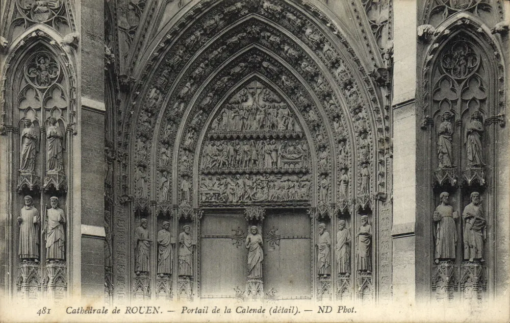 Kathedrale von ROUEN — Portal der Calende (detail) — ND Pbot. - Vorderseite