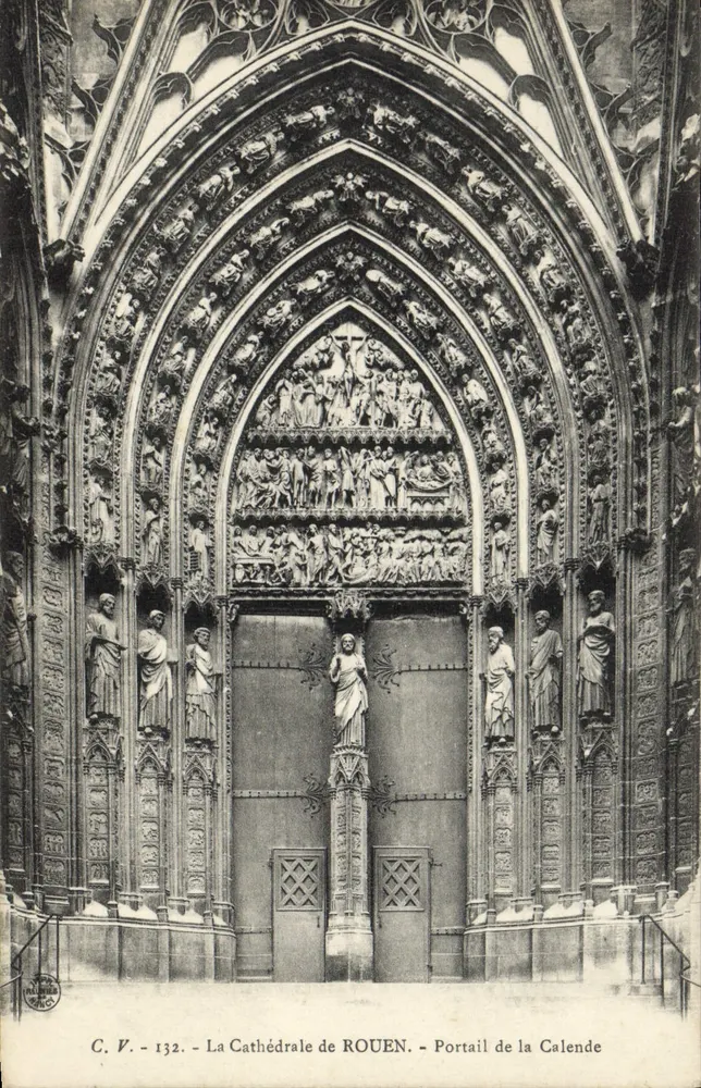 Die Kathedrale von ROUEN — Portal der Calende — C.V. 132 - Vorderseite