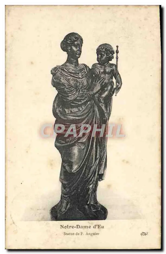 Nossa Senhora de Eu — Estátua de F. Anguier — editor não visível - Frente