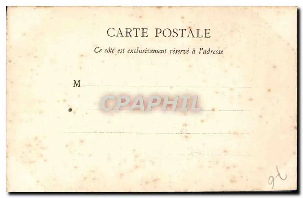 Rouen — Wysoka Stara Szeroka — rysunek piórem przez A. Gordon & 18 - Rewers