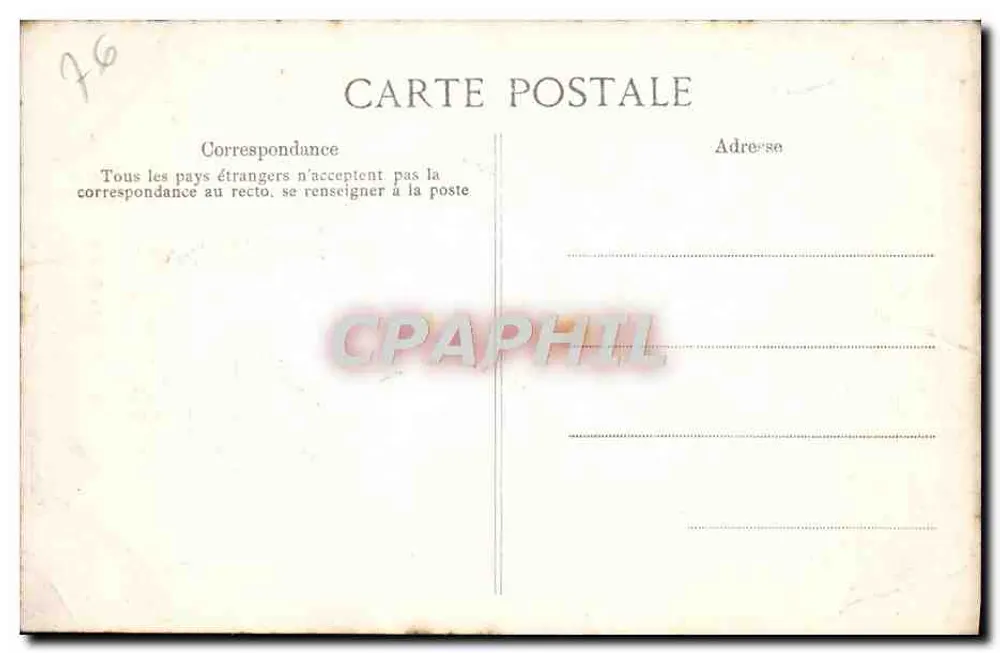 Rouen — Grosse-Horloge i fontanna — Wydawca E.F.D. nr 118 - Rewers
