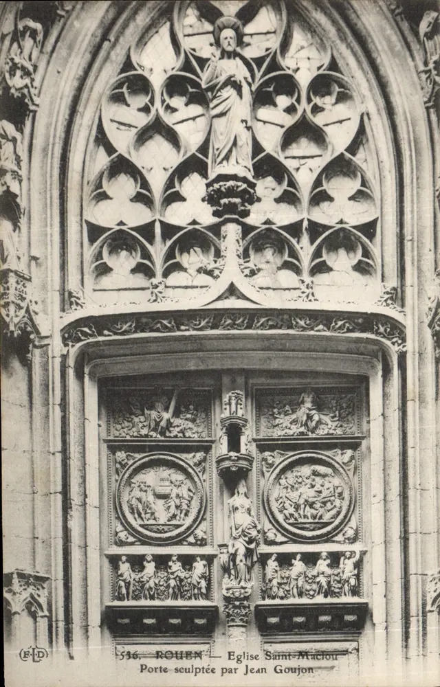 Sculpturierte Pforte von Jean Goujon — Kirche Saint-Maclou — Rouen - Vorderseite