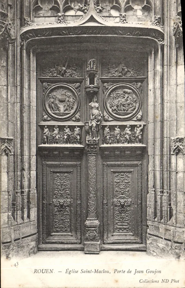 Rouen — Kirche Saint-Maclou, Tor von Jean Goujon — Collections ND Phot - Vorderseite