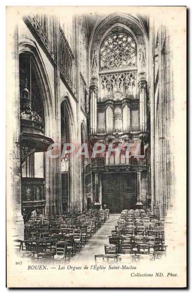 Rouen — As Órgãos da Igreja de Saint-Maclou — Coleções ND. Fot. n°203 - Frente