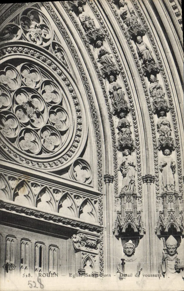 Rouen — Kirche Sainte-Croix — Detail einer Strebepfeiler - Vorderseite