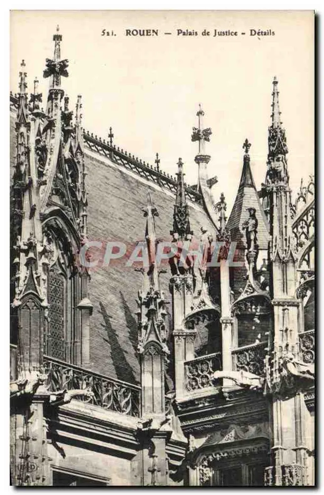 Rouen — Palazzo di Giustizia — Dettagli — n°521 - Recto