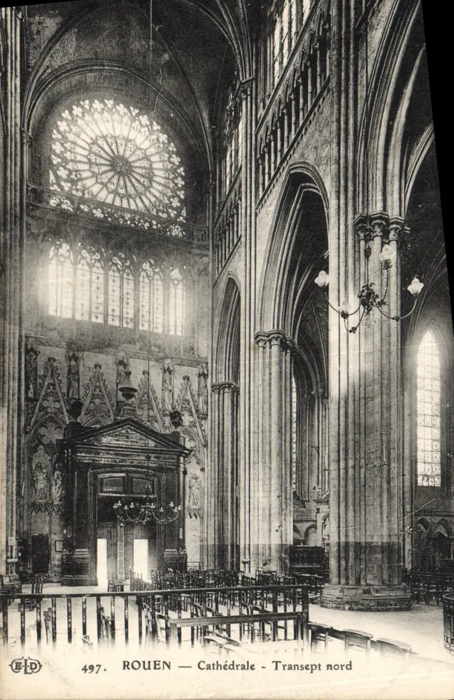 Rouen — Catedral — Transepto norte — Editor ELD, n° 497 - Frente