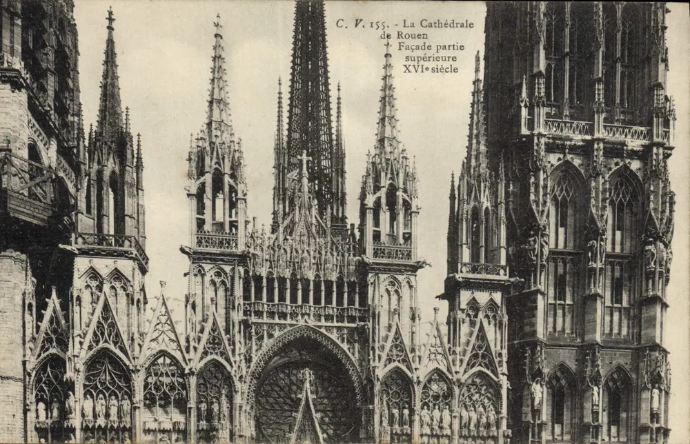 Rouen Kathedrale — Oberseite des 16. Jahrhunderts — C.V. 155 - Vorderseite